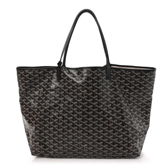 Goyard Goyardine Saint Louis GM Black Shoulder Tote Bag - Picture 2 of 9
